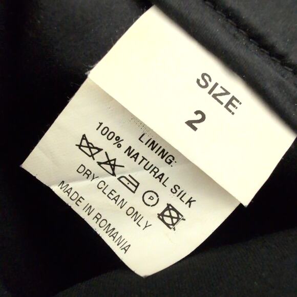 Schrotter Sacks Womens Cotton Silk Pleated Sheath Dress Black Size 2 - Designer - Picture 6 of 10